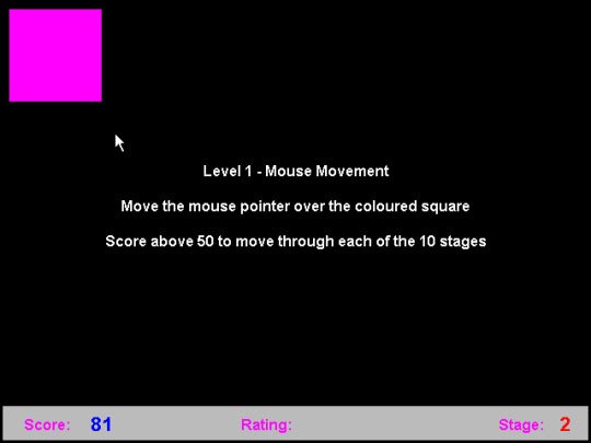 Giao diện của Mouse Skills