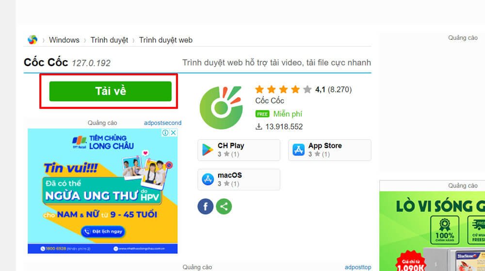 Click chuột vào nút Tải lên