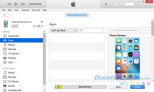 Quản lý điện thoại iPhone cực dễ trên iTunes