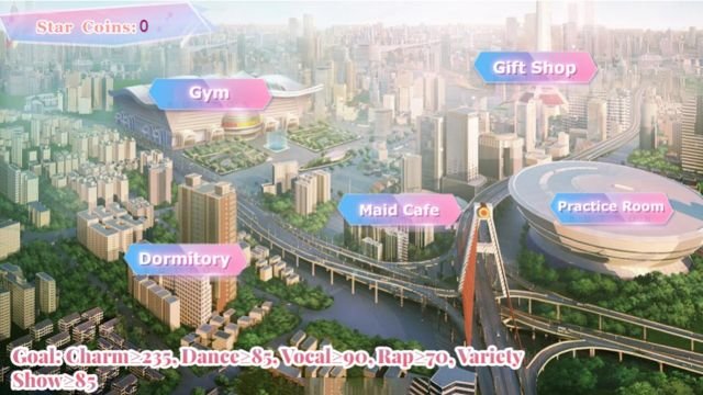 Khám phá bản đồ game Love in the Spotlight với nhiều địa điểm, thử thách