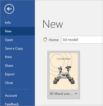 Microsoft Word 2019 xem toàn bộ góc cạnh bằng hình ảnh 3D
