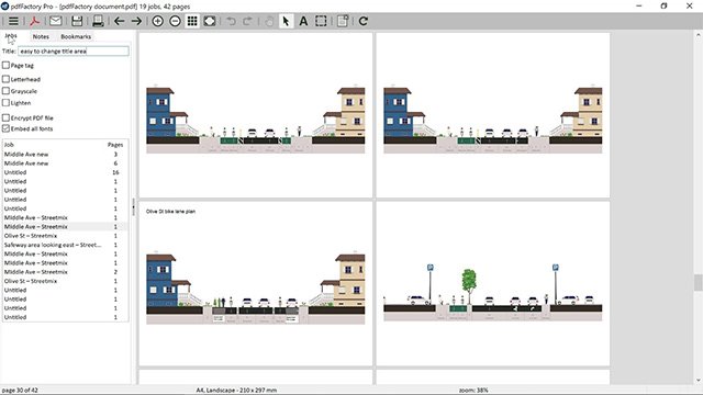 Giao diện phần mềm tạo và chỉnh sửa văn bản PDF Factory Pro