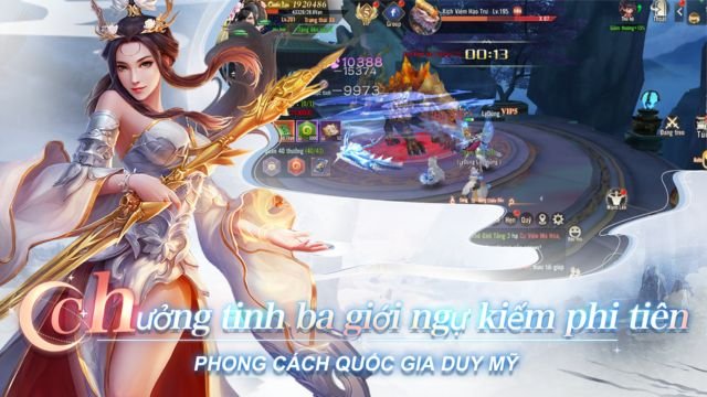 Chưởng tinh ba giới ngự kiếm phi tiên, phong cách quốc gia duy mỹ