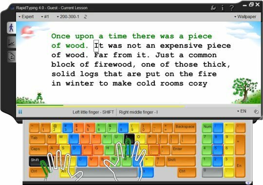 Sử dụng Rapid Typing Tutor trên lớp học để kiểm tra sự tiến bộ của học sinh khi luyện gõ 10 ngón