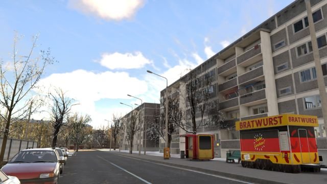 Lái xe điện qua những khu dân cư, vùng ngoại ô, khu công nghiệp chân thực