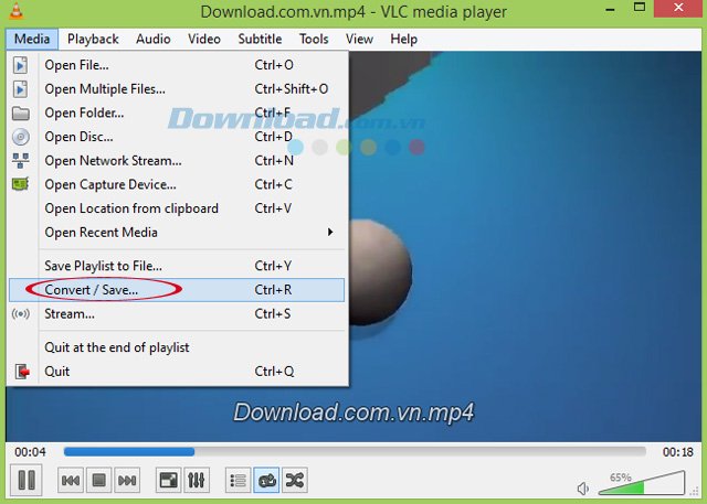 Tính năng chuyển đổi video của VLC